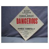 1964 Railroad Safety Hazard Placard