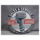Sales & Service Outboard Motor Sign