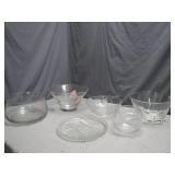 Eclectic Collection of Glass Bowls and Tray