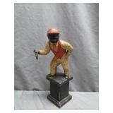 Cast Iron Bank Black Americana Jockey