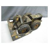 Pressed Steel Toy Bulldozer Model with Rear Blade