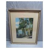 Signed Artwork Titled ï¿½A Birch Hilltopï¿½