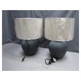 Matte Gray Ceramic Table Lamps