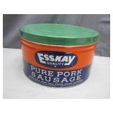 Esskay Pure Pork Sausage Tin Canister