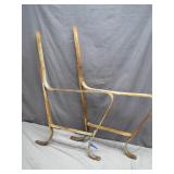 Iron Bench Ends with Rustic Charm