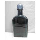 Glass Decanter with Stopper, Smoky Blue