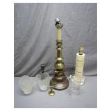 Eclectic Mixed Lot of Lamps and Glassware