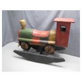 Wooden Rocking Train With Hand-Painted Details