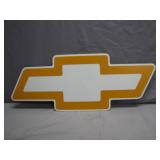 Chevrolet Bowtie Logo Sign in Yellow and White