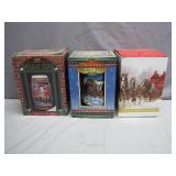 Three Budweiser Holiday Steins