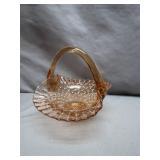 Vintage Hobnail Glass Basket