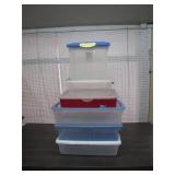 Stack of Clear Storage Bins with Lids