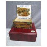 Champagne Cigar Box With Humidor Combo