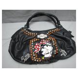 Betty Boop Black Handbag with Stud Accents