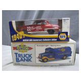 1940s NAPA NASCAR Car & Sunoco Truck Bank Set