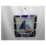 Stained Glass Sailboat Suncatcher