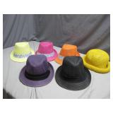 6 Colorful Fedora-Style Paper Hats