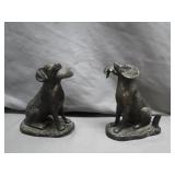 Bronze Dog Hunting Ducks Statues