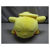 Relaxing Pikachu Plush Toy with Zippered Pocket