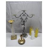Metal and Glass Candle Holders