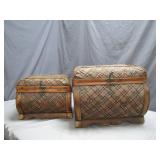 Woven Wood Trunk-Style Chests
