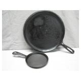 Two Cast Iron Frying Pans