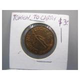 Vintage Lucky Me Carry Me Pocket Token