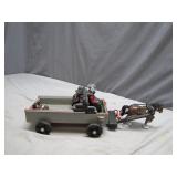 Handcrafted Horse-Drawn Wagon Model