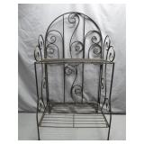 Small Metal Bakers Rack with Swirling Design