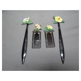 Art Deco Bakelite Floral Letter Openers &...