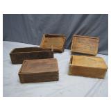 Wooden Product Storage Boxes