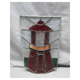 Stained Glass Lighthouse Panel Decor
