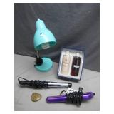 Desk Lamp, Hair Tools, and Body Care Set