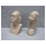 Kenyan Hand-Carved Soapstone Busts