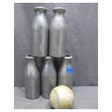 5 Aluminum Bottle Carnival Game w/ Softball