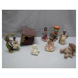 Figurines With Birdhouse