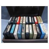 Mid-Century 8-Track Storage Box With Tapes