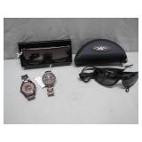 Watches and Sunglasses with Cases