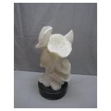 Alabaster Lotus and Lily Sculpture with...