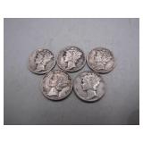 1941-1945 Mercury Silver Dimes Collection
