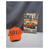 General Lee Tin Sign and Hat Combo