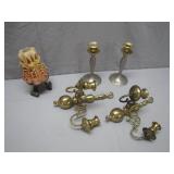 Brass Candlesticks and Decor