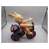 Vintage Bunny on Tricycle Wind-Up Toy