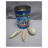 Vintage First Choice Coffee Can with Fishing...