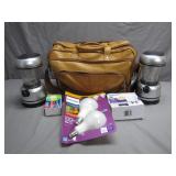 Samsonite Bag with Lanterns and Bulbs