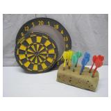 Classic Dartboard With Darts, Made in England