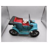 Vintage Tin Wind-Up Toy Car with Key