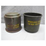 Military Reusable Metal Drum with Stenciled...