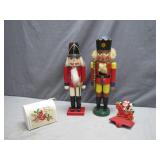 Nutcrackers With Holiday Decor