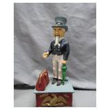 Cast Iron Uncle Sam Mechanical Bank